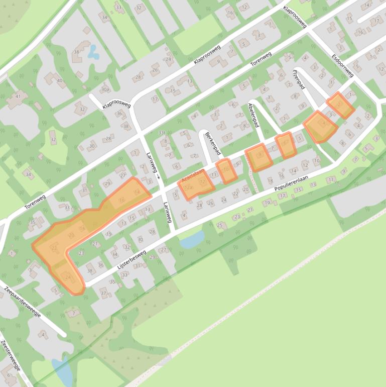 Kaart van postcodegebied 4328JR.