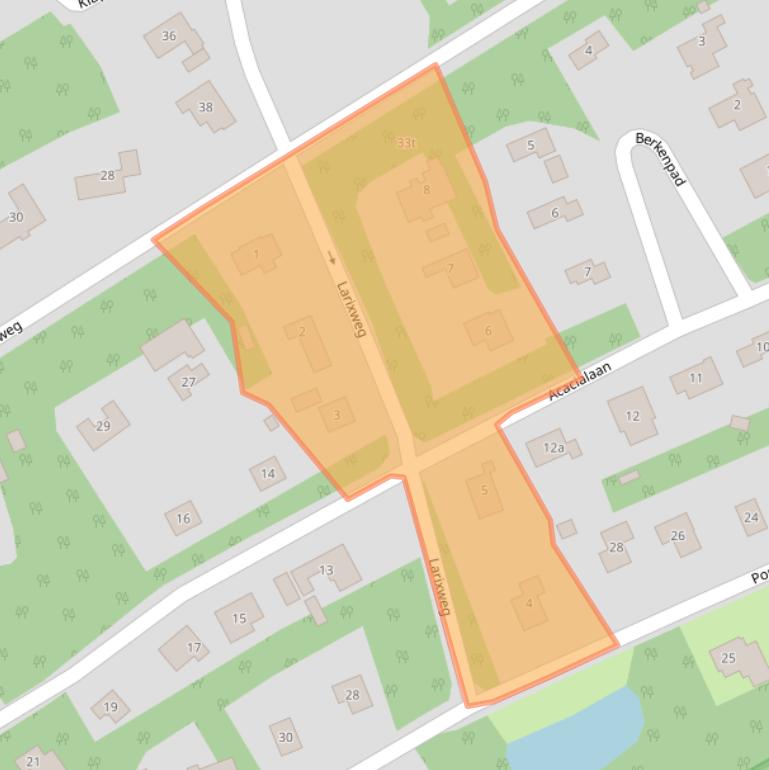 Kaart van postcodegebied 4328JW.