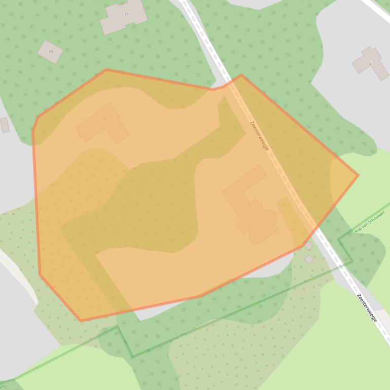 Kaart van postcodegebied 4328KD.