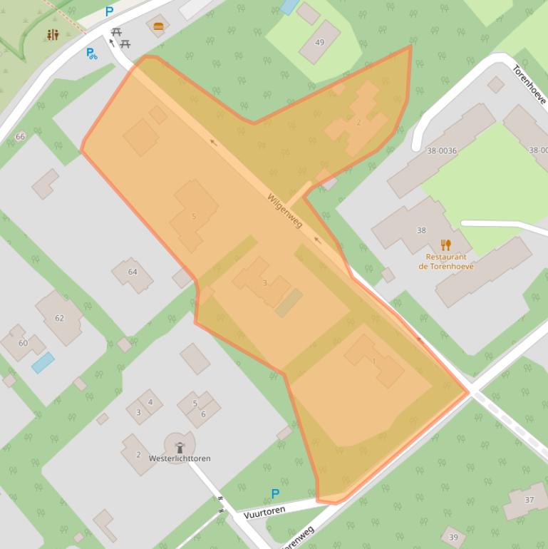 Kaart van postcodegebied 4328KE.