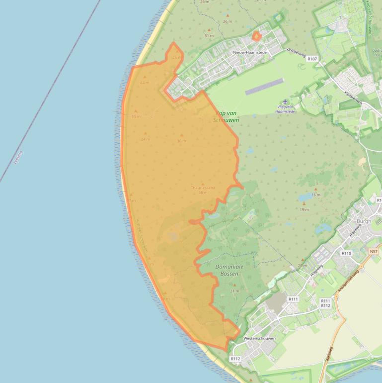 Kaart van postcodegebied 4328KH.