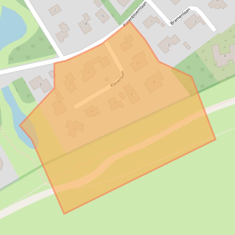 Kaart van postcodegebied 4328KT.