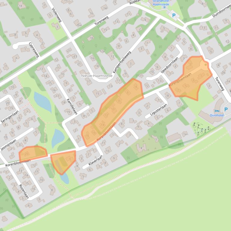 Kaart van postcodegebied 4328KV.