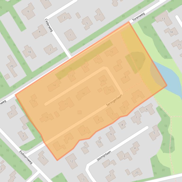 Kaart van postcodegebied 4328KX.