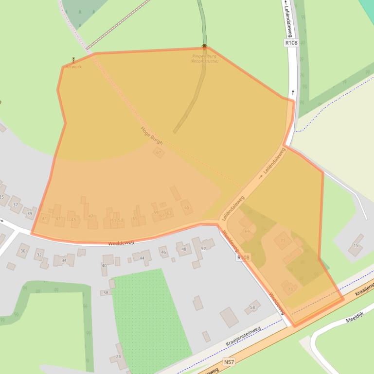 Kaart van postcodegebied 4328NB.