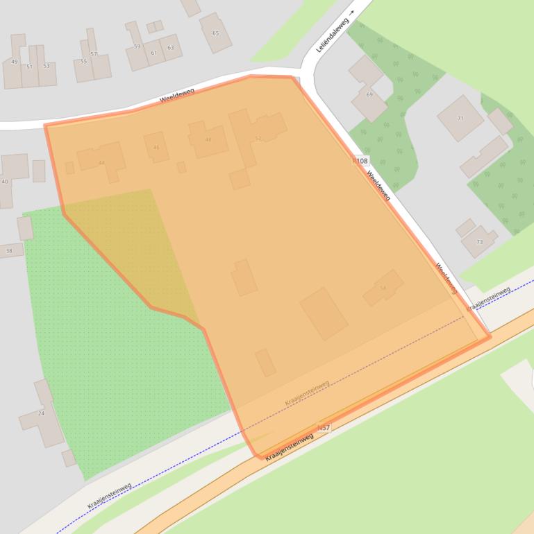 Kaart van postcodegebied 4328ND.