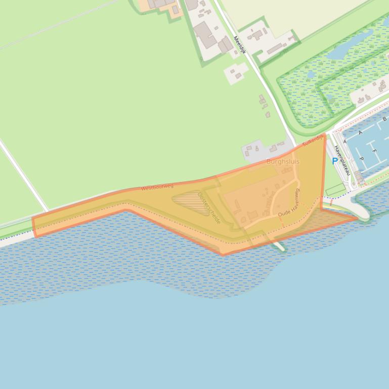 Kaart van postcodegebied 4328NJ.