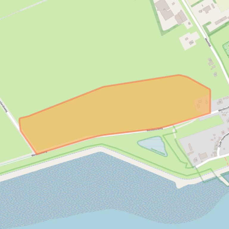 Kaart van postcodegebied 4328NM.