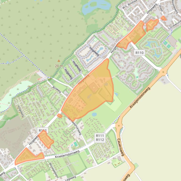 Kaart van postcodegebied 4328PB.