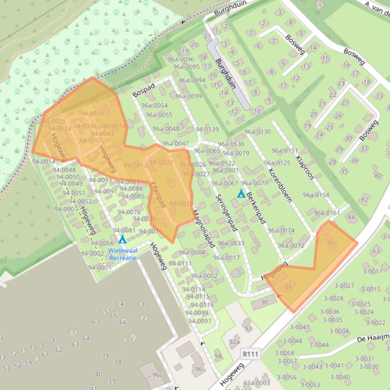 Kaart van postcodegebied 4328PJ.