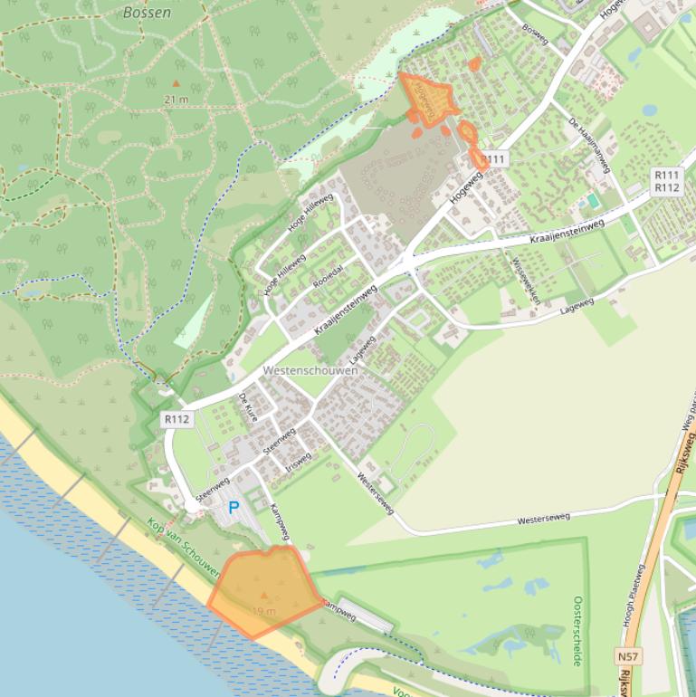 Kaart van postcodegebied 4328PK.