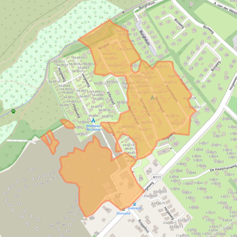 Kaart van postcodegebied 4328PL.