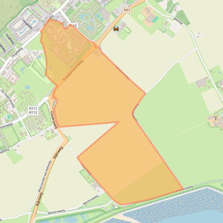 Kaart van postcodegebied 4328PP.