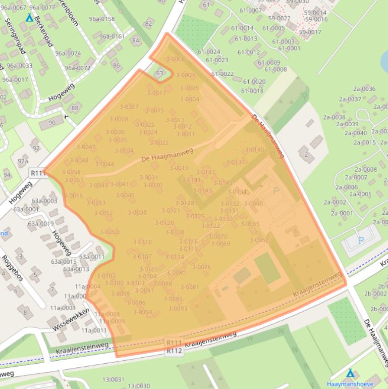 Kaart van postcodegebied 4328PW.