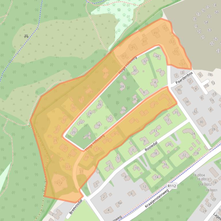 Kaart van postcodegebied 4328RA.