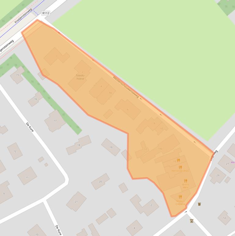 Kaart van postcodegebied 4328RE.