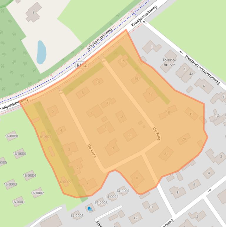 Kaart van postcodegebied 4328RG.