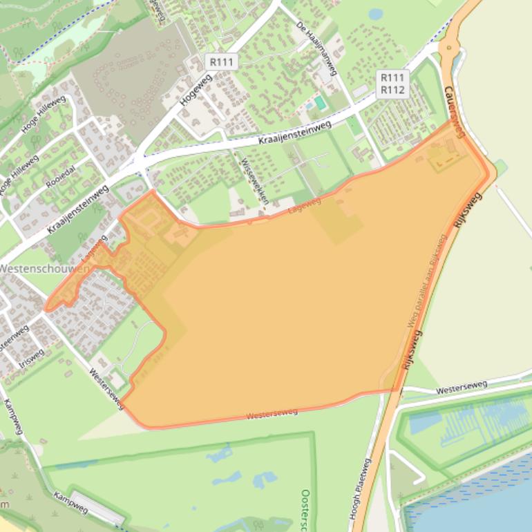 Kaart van postcodegebied 4328RR.