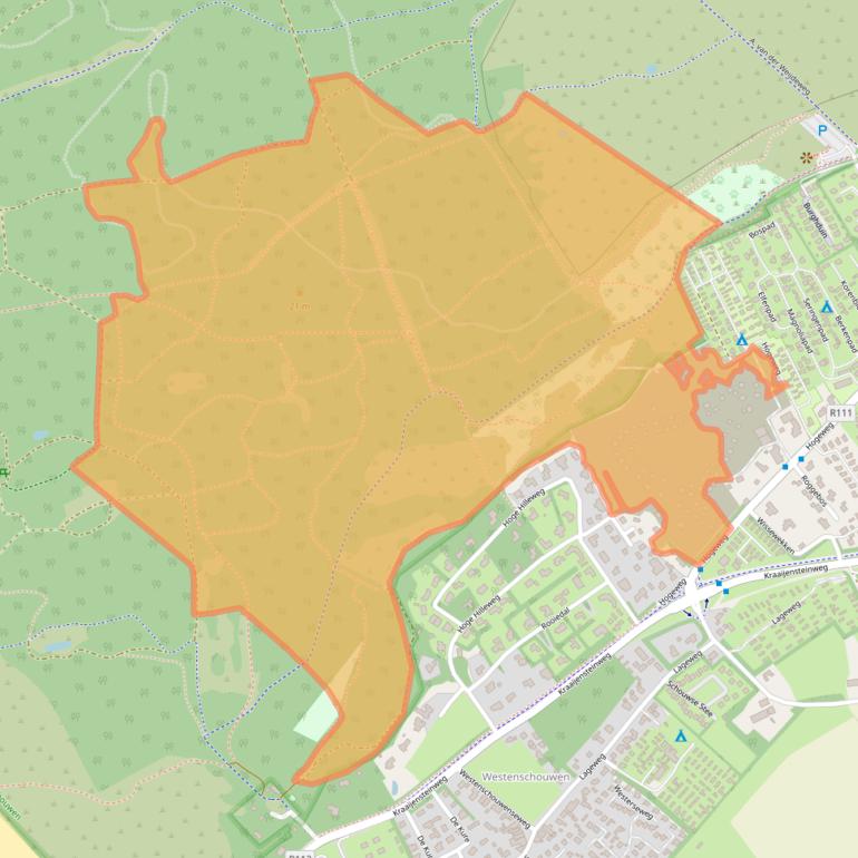 Kaart van postcodegebied 4328SB.