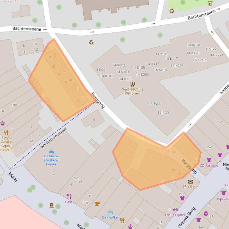 Kaart van postcodegebied 4331AD.