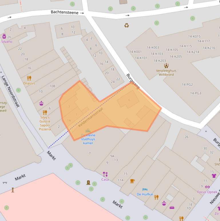 Kaart van postcodegebied 4331AE.