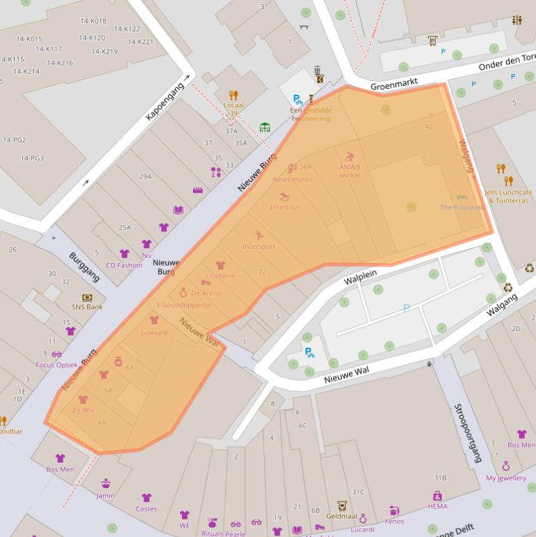 Kaart van postcodegebied 4331AH.