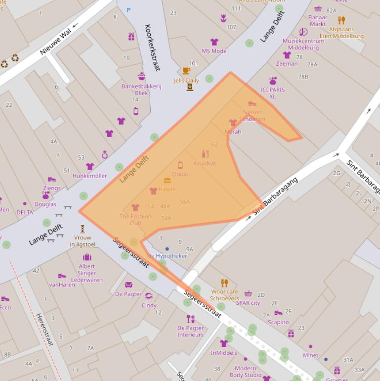 Kaart van postcodegebied 4331AR.