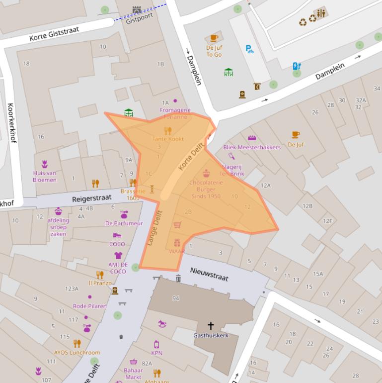 Kaart van postcodegebied 4331AT.