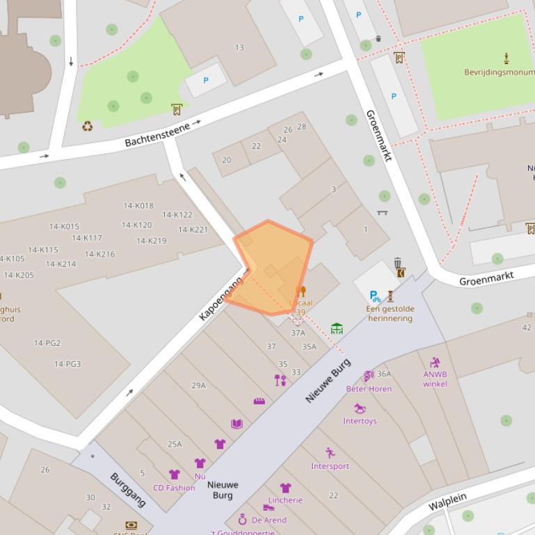 Kaart van postcodegebied 4331AZ.