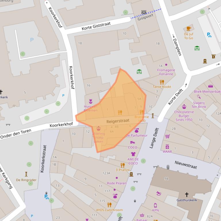 Kaart van postcodegebied 4331BA.