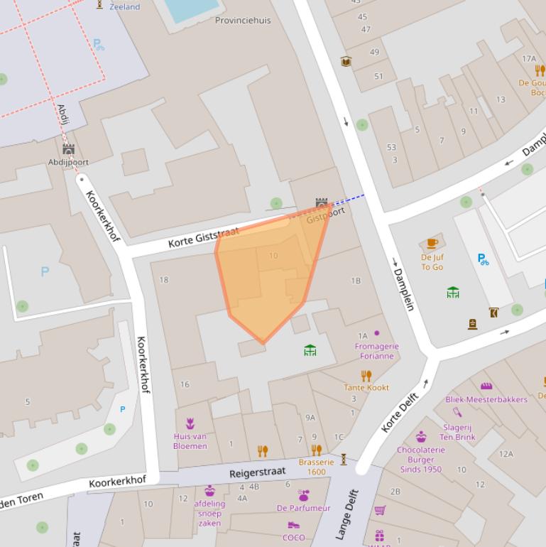 Kaart van postcodegebied 4331BC.