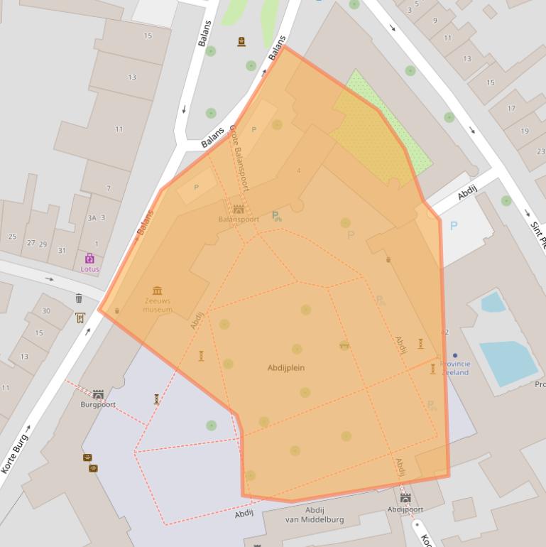 Kaart van postcodegebied 4331BK.