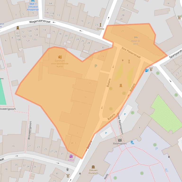 Kaart van postcodegebied 4331BL.