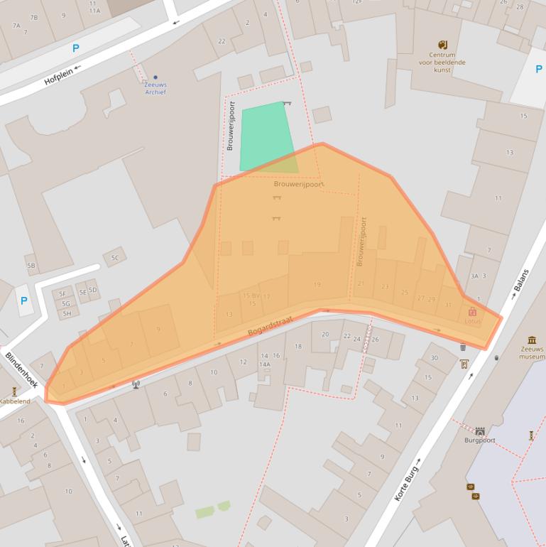 Kaart van postcodegebied 4331BM.