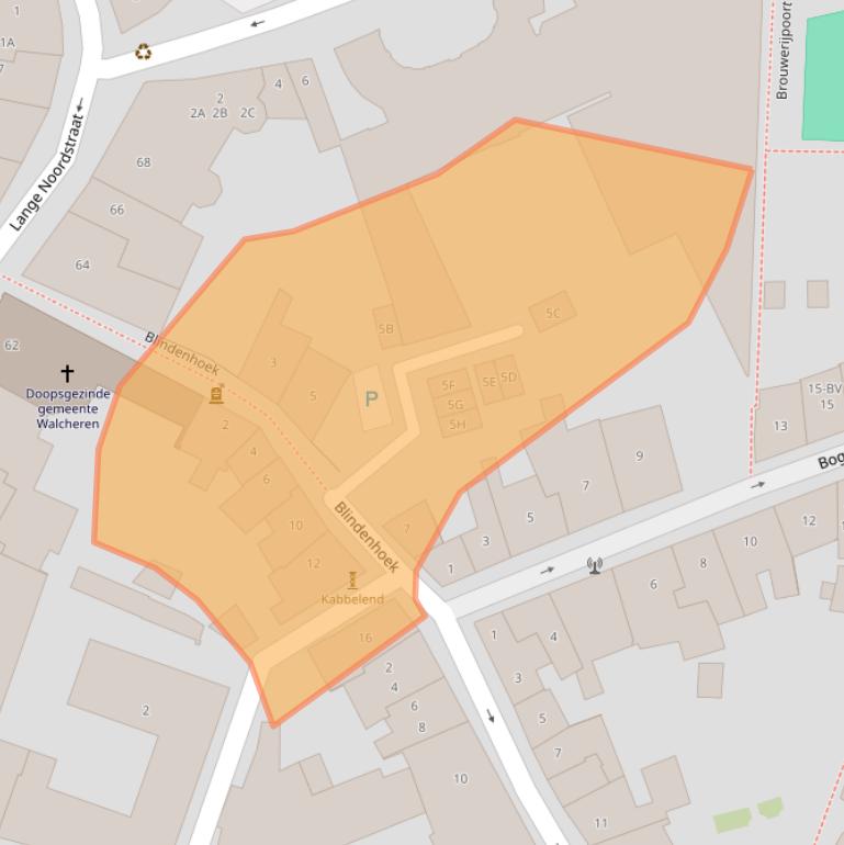 Kaart van postcodegebied 4331CA.