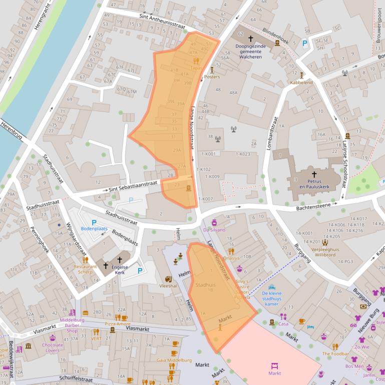 Kaart van postcodegebied 4331CB.