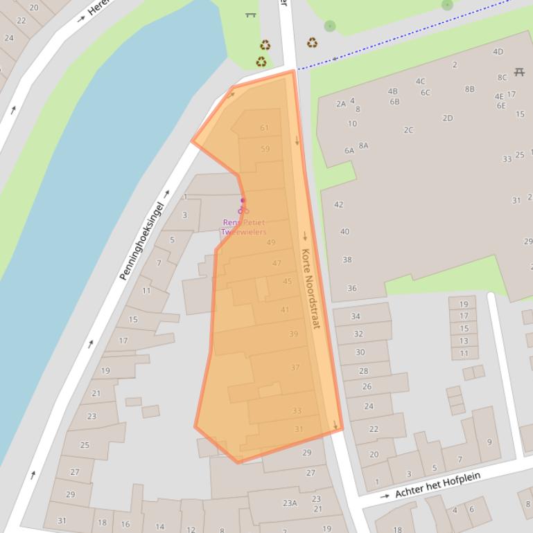 Kaart van postcodegebied 4331CH.