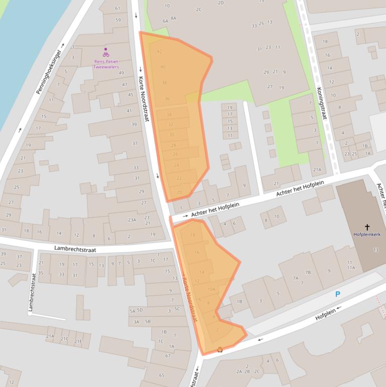 Kaart van postcodegebied 4331CJ.