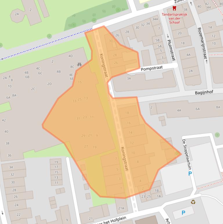 Kaart van postcodegebied 4331CM.