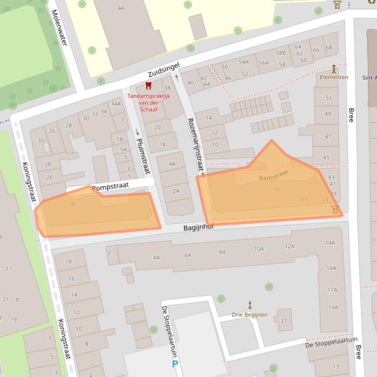 Kaart van postcodegebied 4331CT.