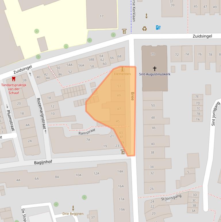 Kaart van postcodegebied 4331EB.