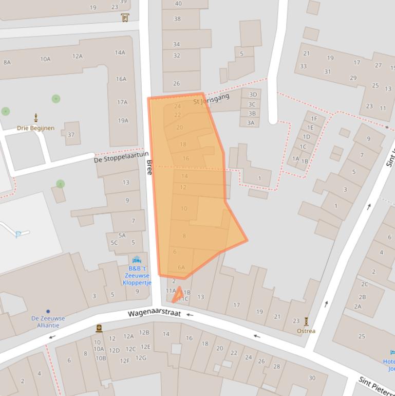 Kaart van postcodegebied 4331EC.