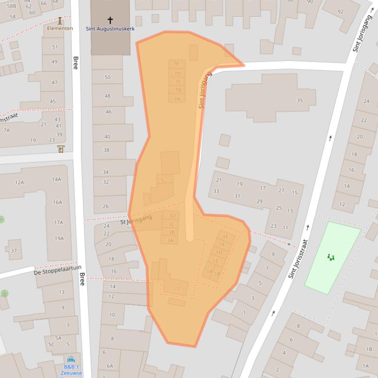 Kaart van postcodegebied 4331EE.