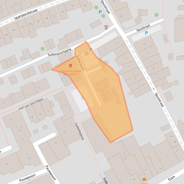 Kaart van postcodegebied 4331EW.