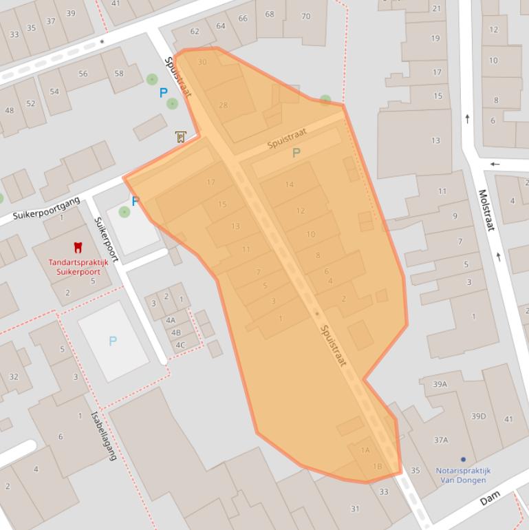 Kaart van postcodegebied 4331EX.