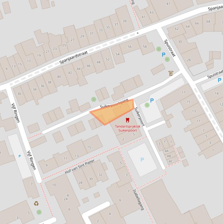 Kaart van postcodegebied 4331EZ.