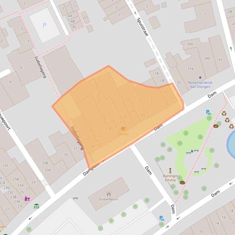 Kaart van postcodegebied 4331GE.