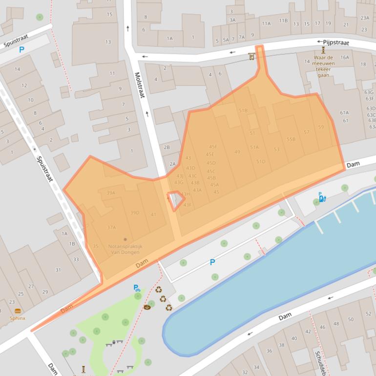 Kaart van postcodegebied 4331GG.