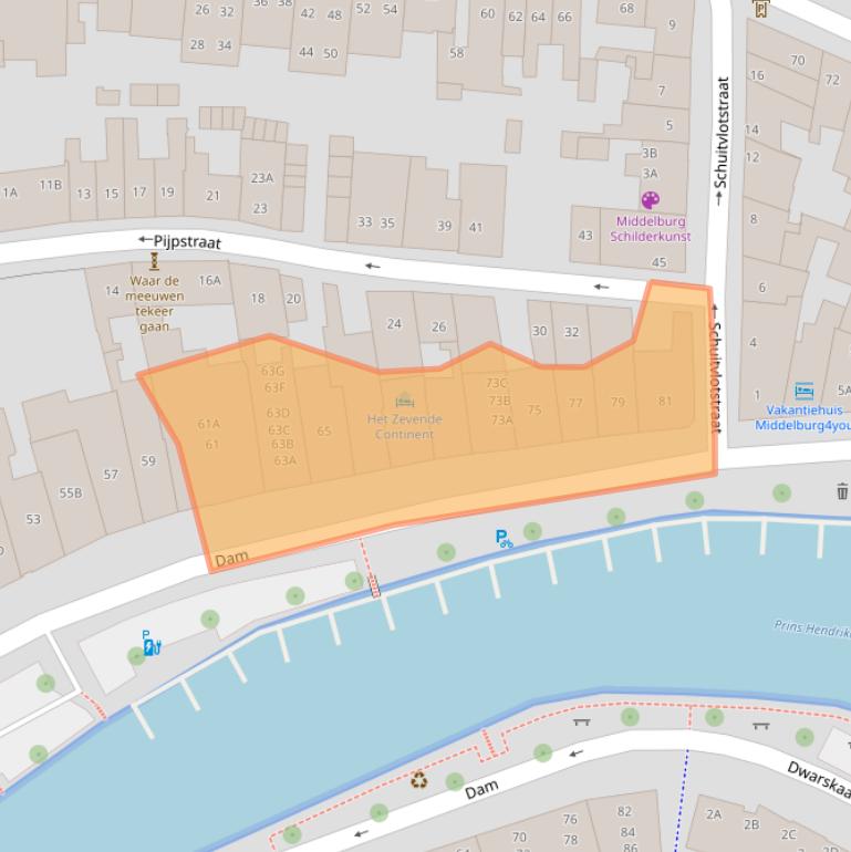 Kaart van postcodegebied 4331GH.