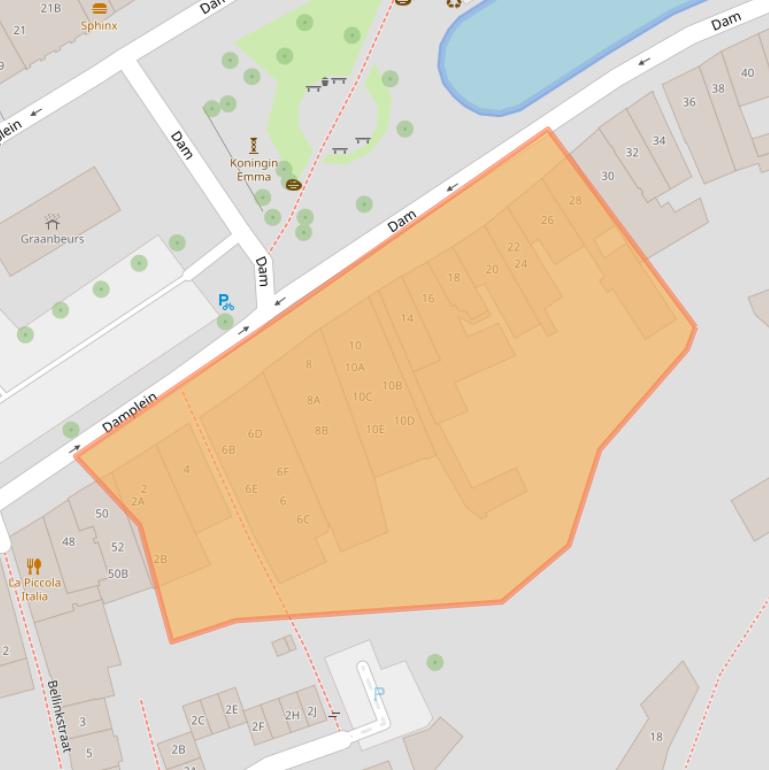 Kaart van postcodegebied 4331GJ.